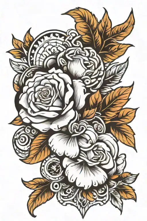 Black And White American Traditional Style