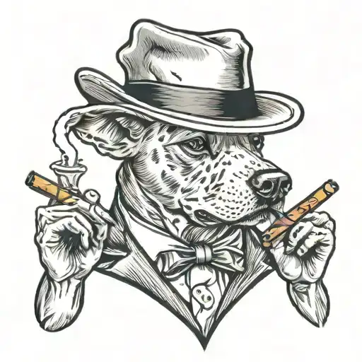 Dog Smoking A Cigar