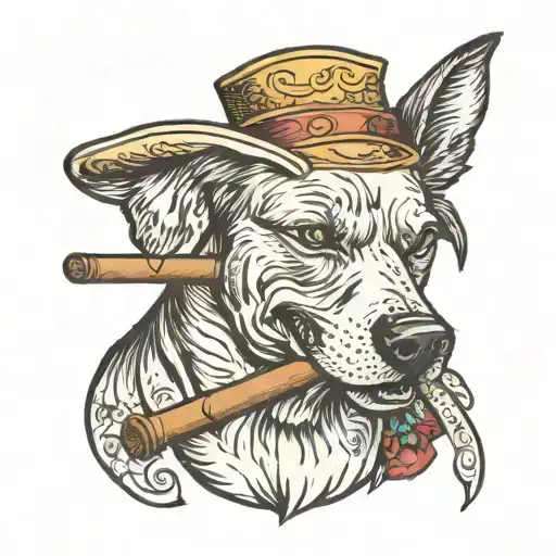 Dog Smoking A Cigar