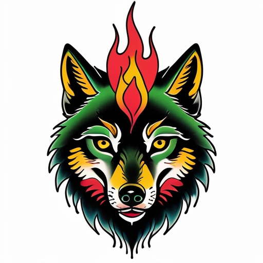 Tears of the Wolf’s Flame Tattoo idea