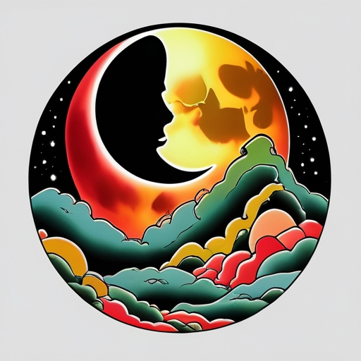 Moonlit Mirage Tattoo idea