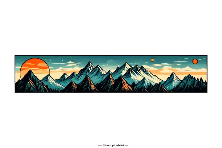 Mountains Landscape Planets Inside