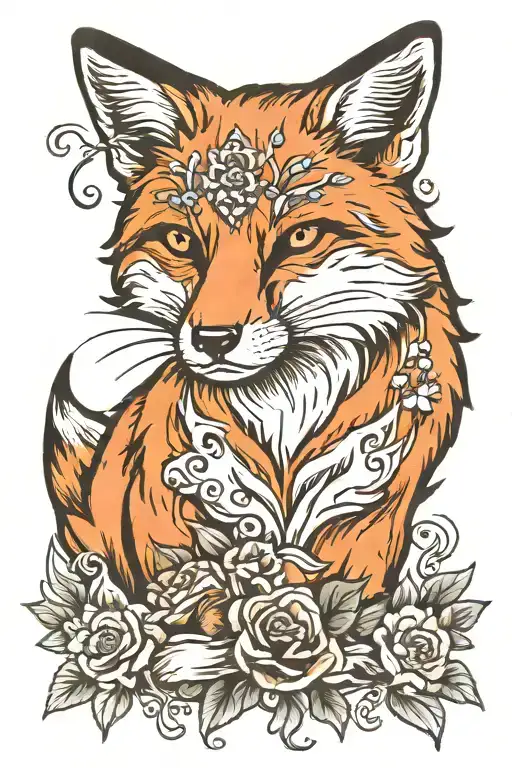 Fox Tattoo Design