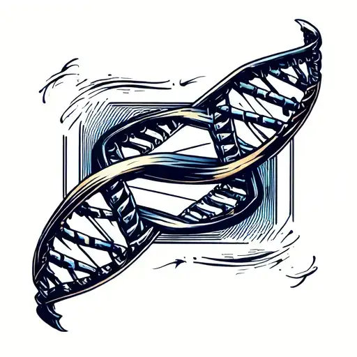 Dna Helix Representing Multiple Scerosis