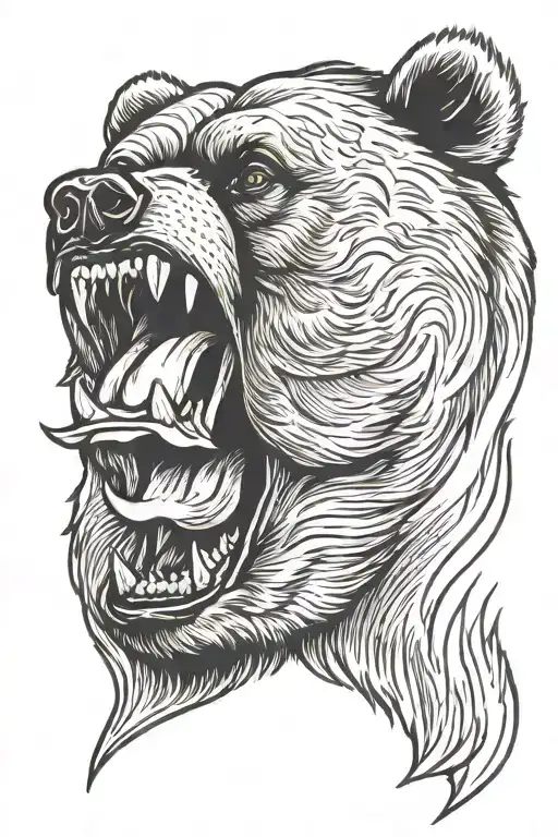 Bear With Open Mouth
