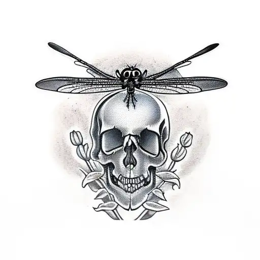 Dragonfly Skull Spider Lilly