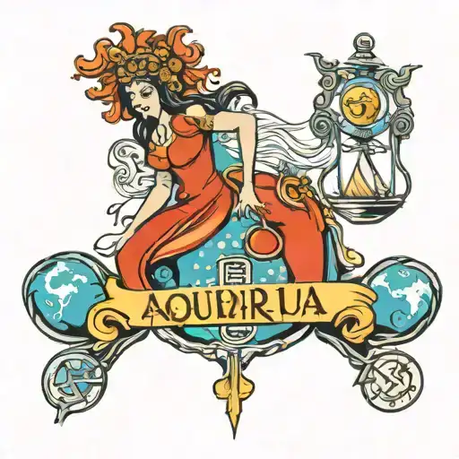 Mix Of Astrological Sign Aquarius And Libra Scale