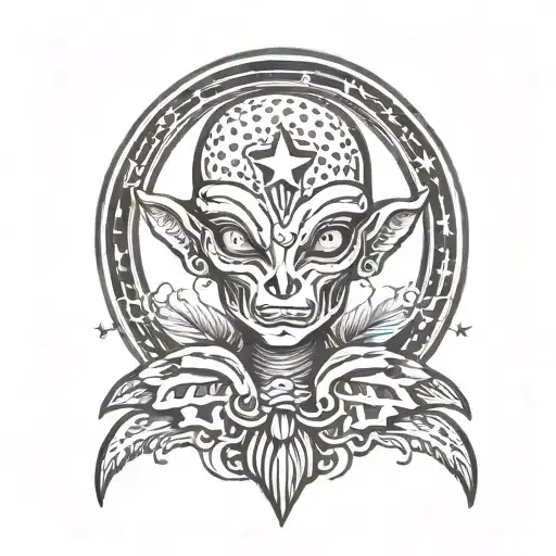 American Traditional Alien Simple