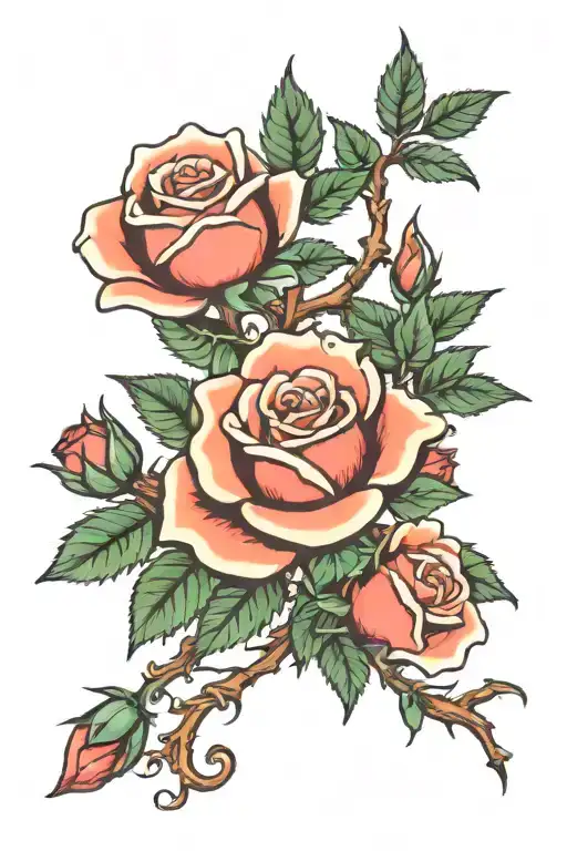 Climbing Rose With Thorns