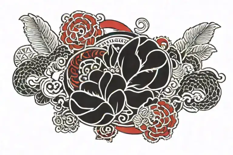 Red And Black Japanese Bracelet