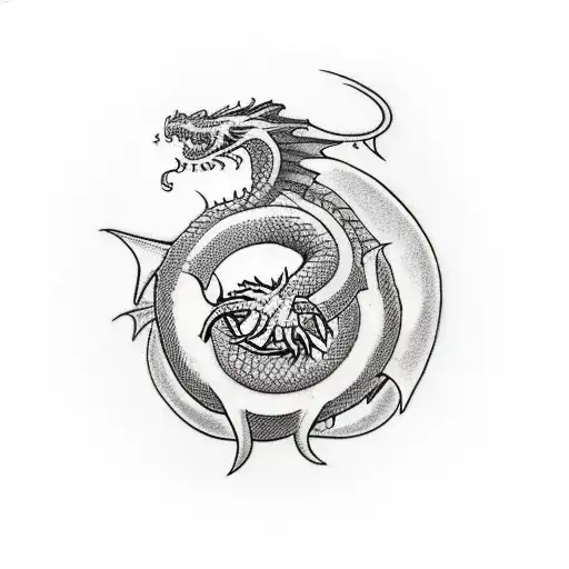 Dragon Ouroboros Eat Himself
