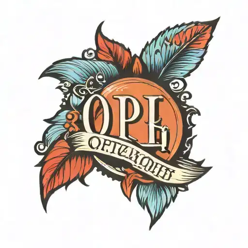 Minimalist Circle With The Word Opi