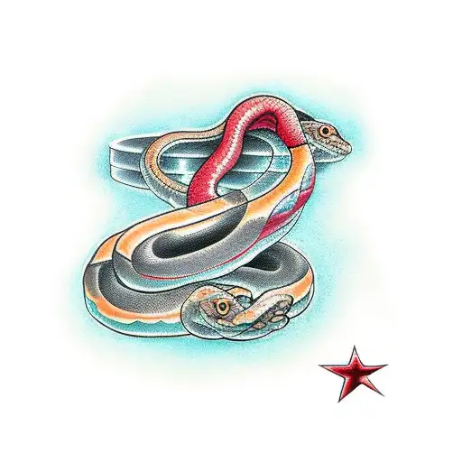 Snake Wrapped Around Calf