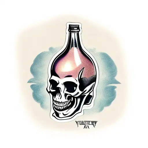 Bottle With A Skull Inside