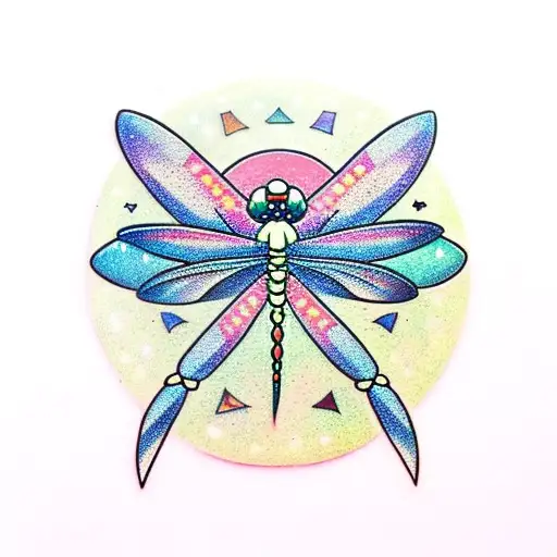Dragonfly With A Heart In The Middle And Sailor Moon Style Diamonds