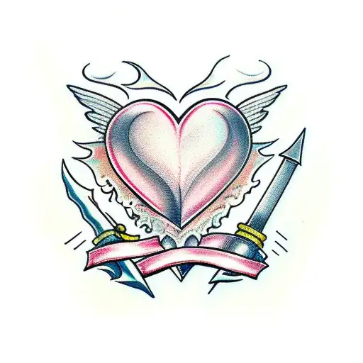 Heart Withanchor And Sword