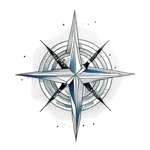 A Compass Rose Intertwined With Intricate Hiking Gear And Equipment