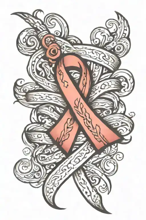 Cancer Ribbons Wrap Around Arm