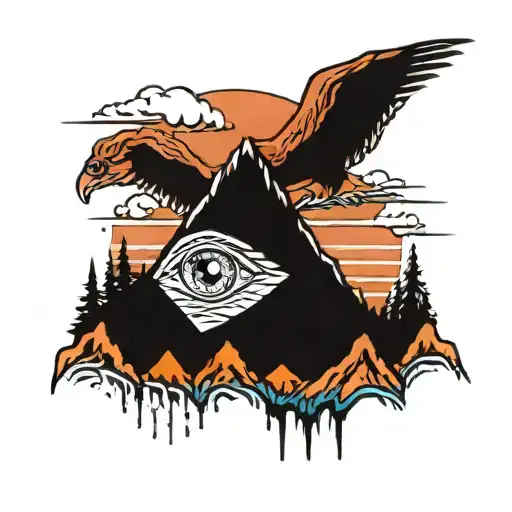 Mountain Range With Women Eyes