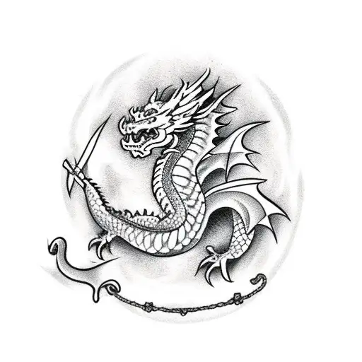Dragon Fighting With Scorpio