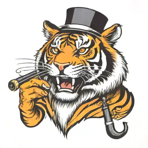 Tiger Smoking Pipe