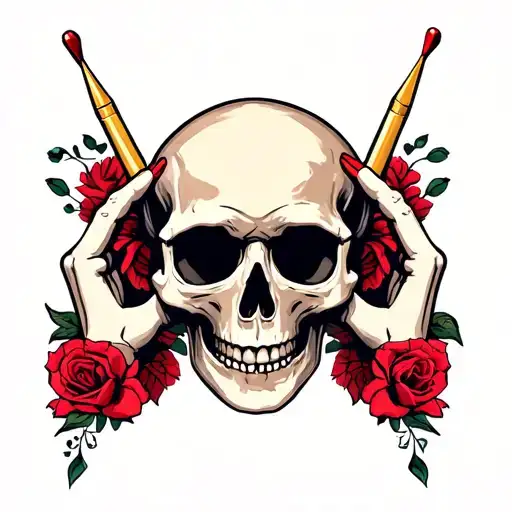 Nails Holding A Skull