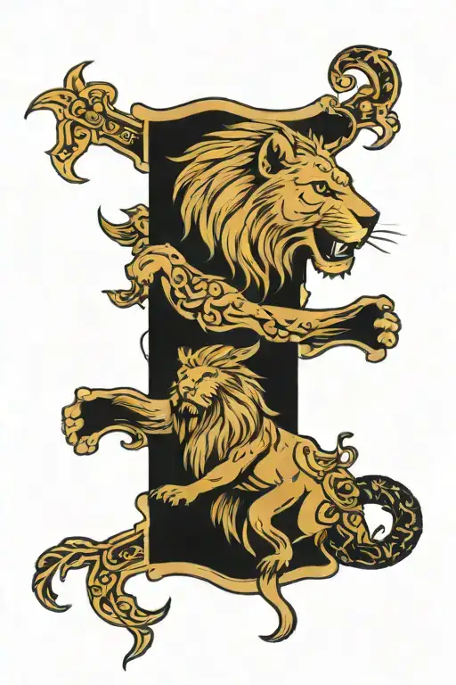 Vikings And Lion And Bear Arm Sleeve