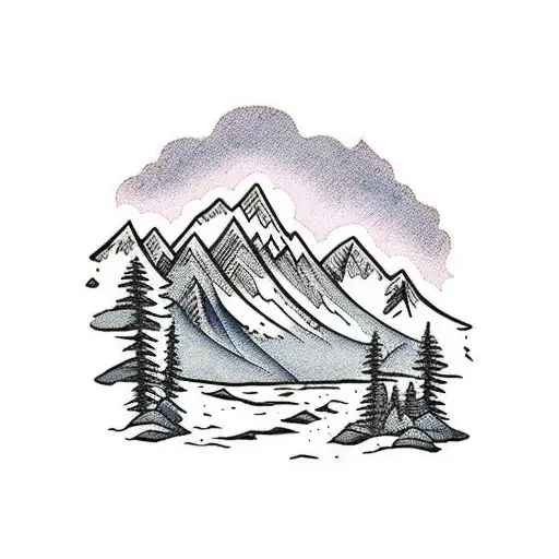 Mountain Scene With Alpine Lake