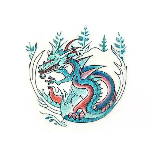 Dragon In The Forest With An Ace