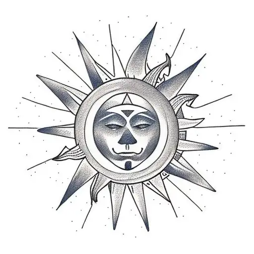 Leo Constellation With A Sun At The Center