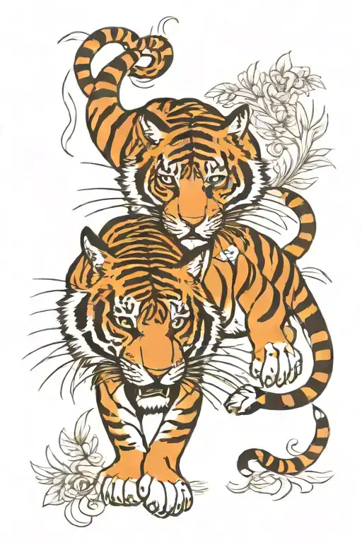Tiger And Panther Killing Eachother