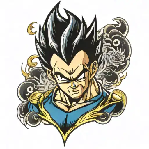 Dragon Ball Vegeta In Traditional Gentle Man Portrait