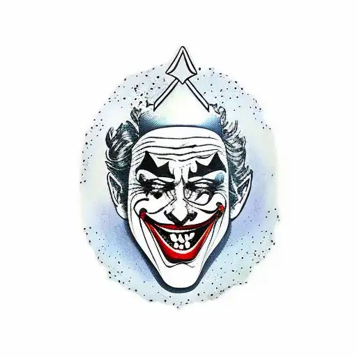 A Joker Holding Up A Peace Sign