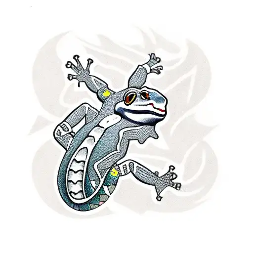 Gecko With Scottish Pattern Inside It