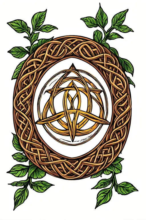 Celtic Tree Of Life Triquetra