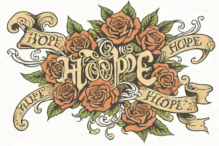 Writing The Word Hope Written