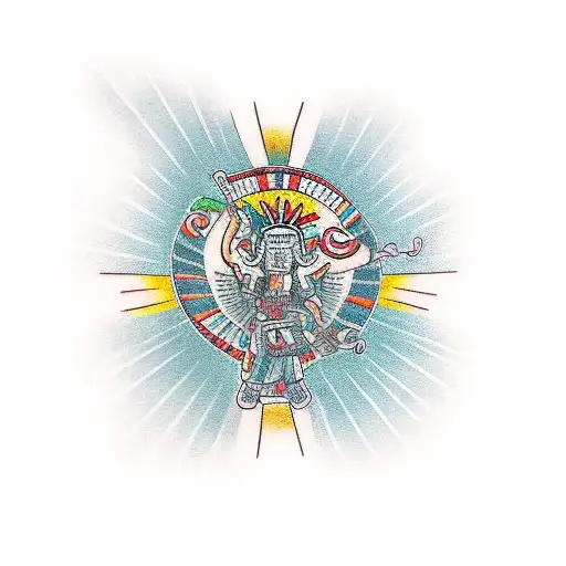 Moche Culture With Chicago Skyline