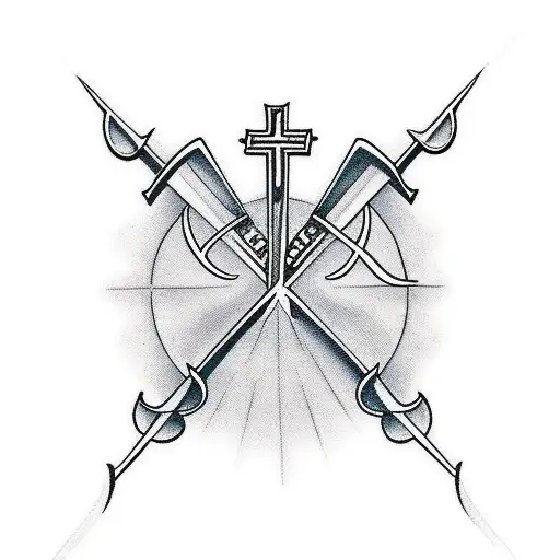 Christian Cross With Music Notes