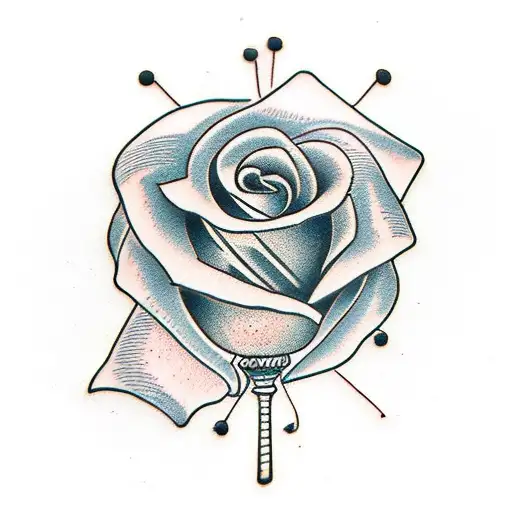 Rose Inside A Martini Glass