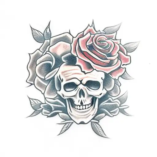 Skeleton In A Tux Holding Roses