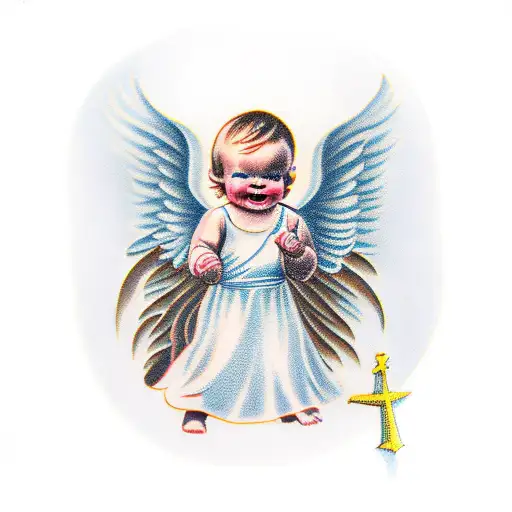 Baby Angel Holding A Scroll