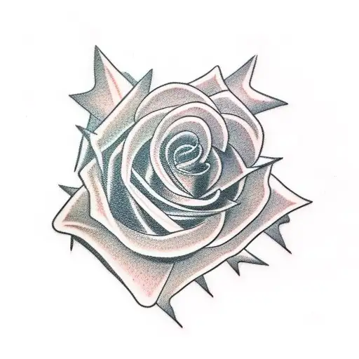 Rose In Lightning Storm