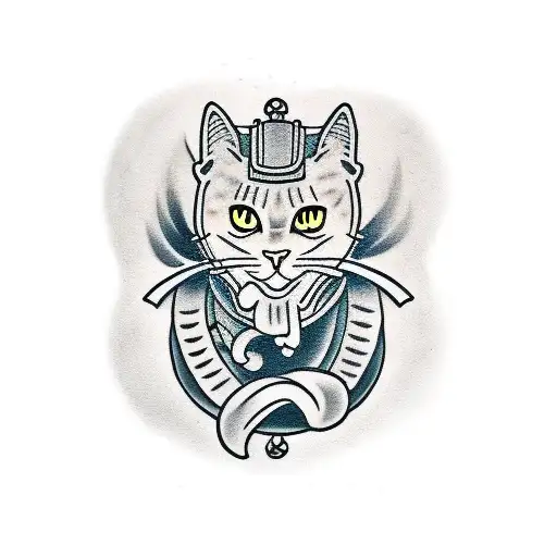 Black Cat As A Samurai