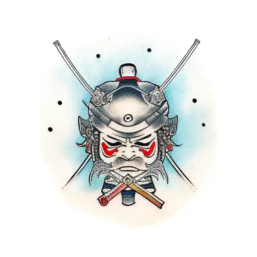 Samurai Holding Katana