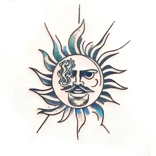 Wave With Rocks And Sun