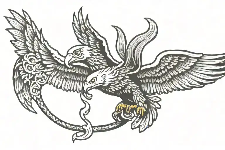 Eagle Fighting Cobra