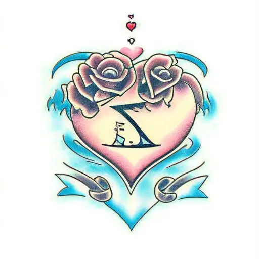 Name Tattoo With Date And Heart