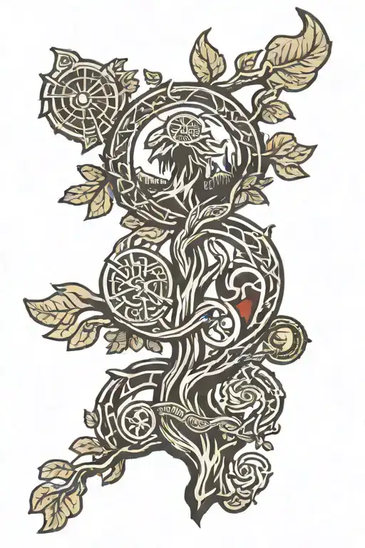 Vikings Symbols With Tree