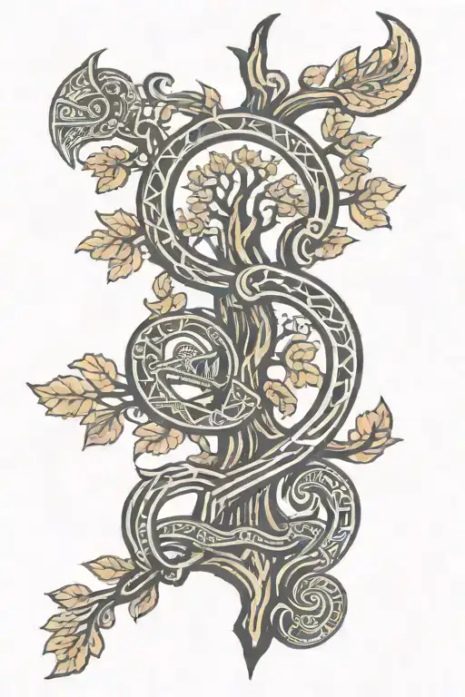 Vikings Symbols With Tree