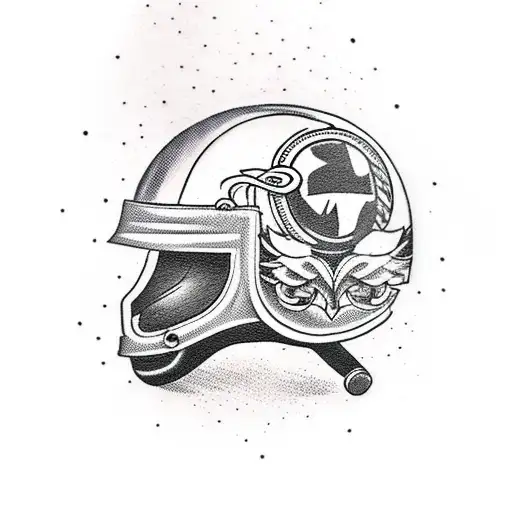 A Girl With Black & Pink Helmet On A Motorcycle